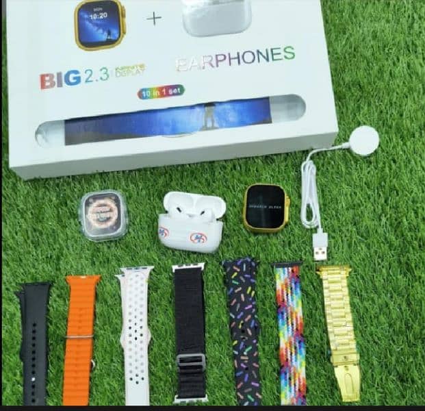 smart watch i20 ultra max suit 10 in 1 set 1