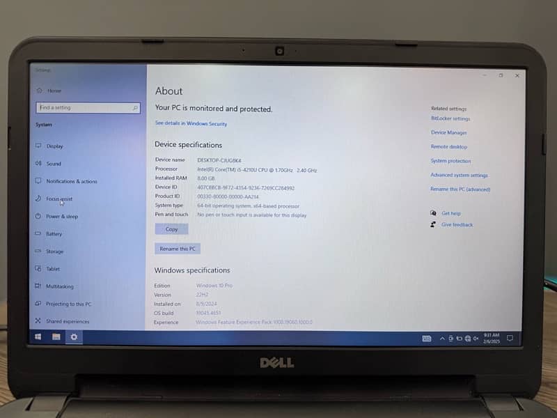 Dell Latitude 3540 ( i5 4th Gen ) + ( 8GB Ram and 2GB intel Graphic) 8