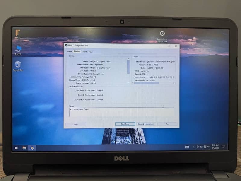 Dell Latitude 3540 ( i5 4th Gen ) + ( 8GB Ram and 2GB intel Graphic) 9