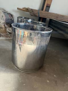 Silver plants pots