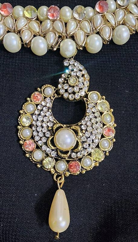 1 karot gold set and antique real pearl set 8