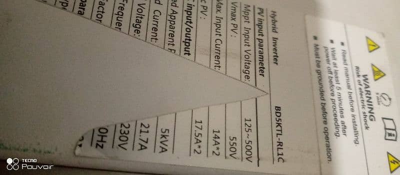 Hybrid invertor BD5 ktl 6 kw  ip65 1