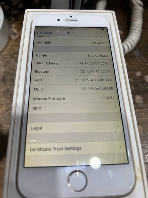 iPhone 6 64 GB PTA Approved with BOX 10