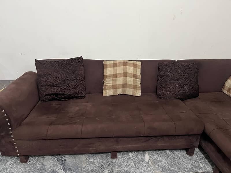 L Shape 7 seater sofa with table 0