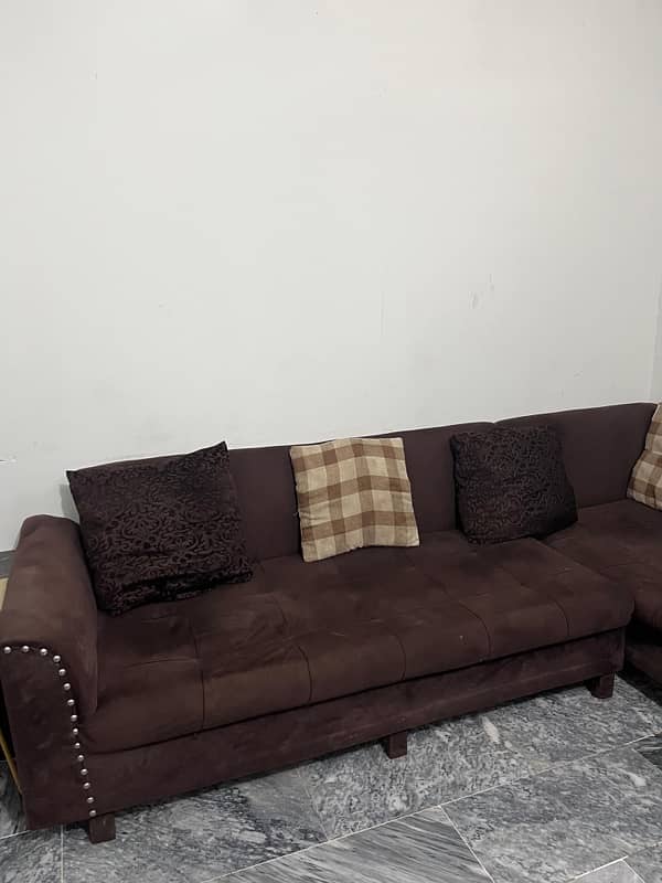 L Shape 7 seater sofa with table 1