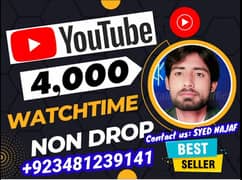 1k subscribe 4k watch time nondrop & youtub full monetization services