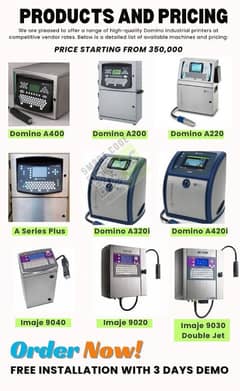 Domino, Imaje Expiry Date Printer and high quality parts & consumable