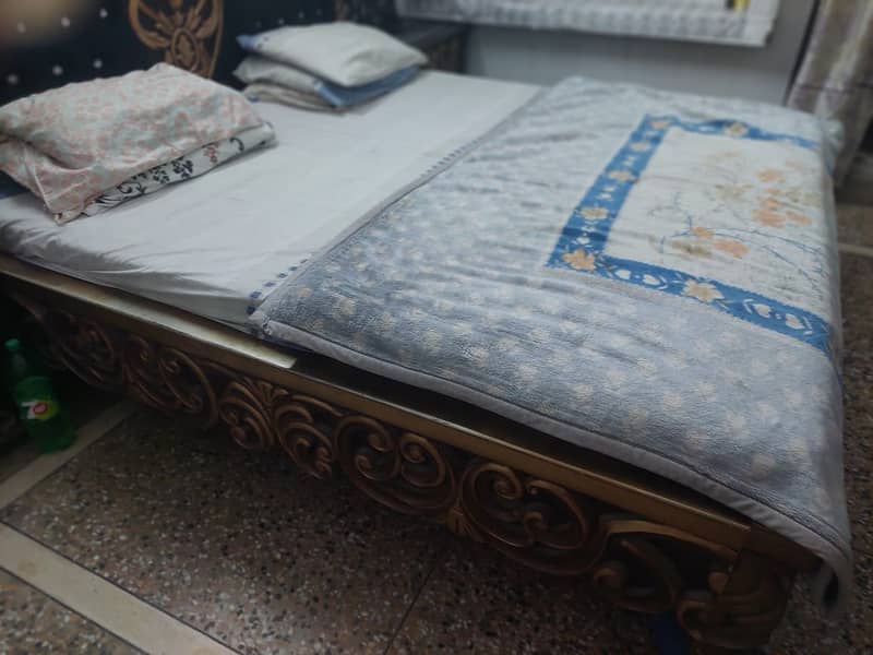 Customised bed set with side tables. . dressing table and mattress 2