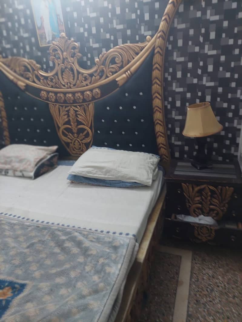 Customised bed set with side tables. . dressing table and mattress 6