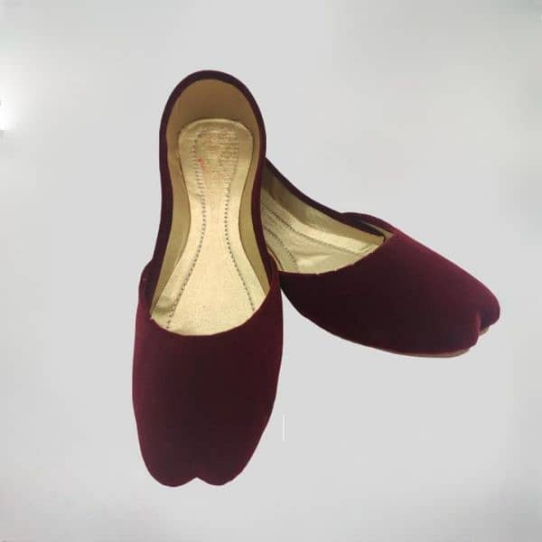 Ladies Plain velvet Khussas 0