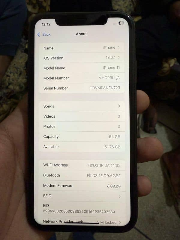 11iphone 10/10condition  total jeniun 4 month sim time 3