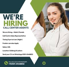 We Are Hiring Tele Sales Agents For Night Shift