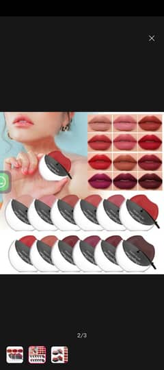 6 PCs high pigmented velvet matte lipstick (Korean style)