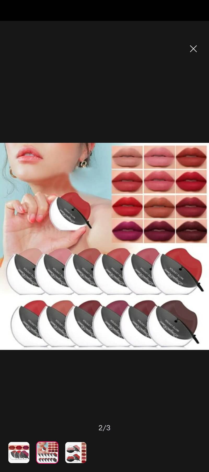 6 PCs high pigmented velvet matte lipstick (Korean style) 3