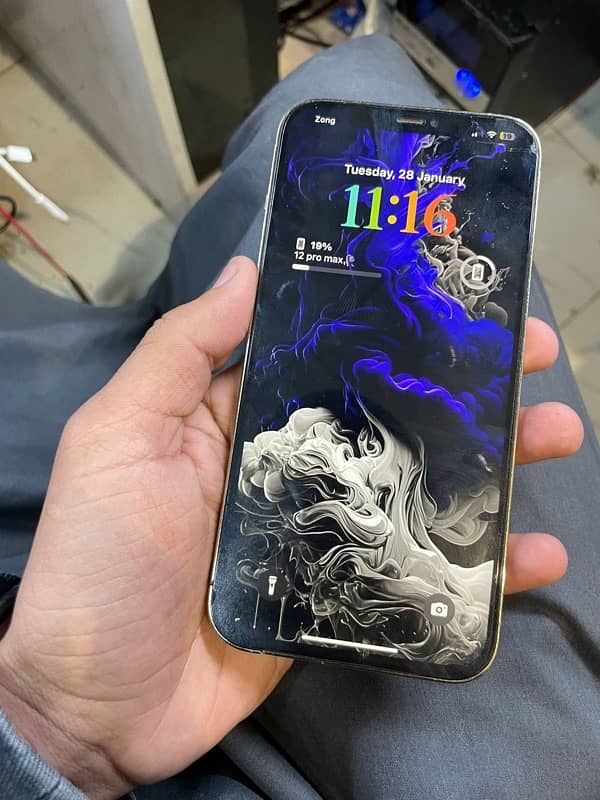 I phone 12 pro max non pta sim working 256 gb face id off true tone ok 2