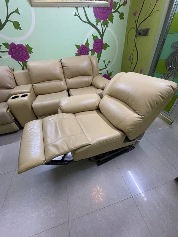 luxury leather electric sofa set 220v/24v 2