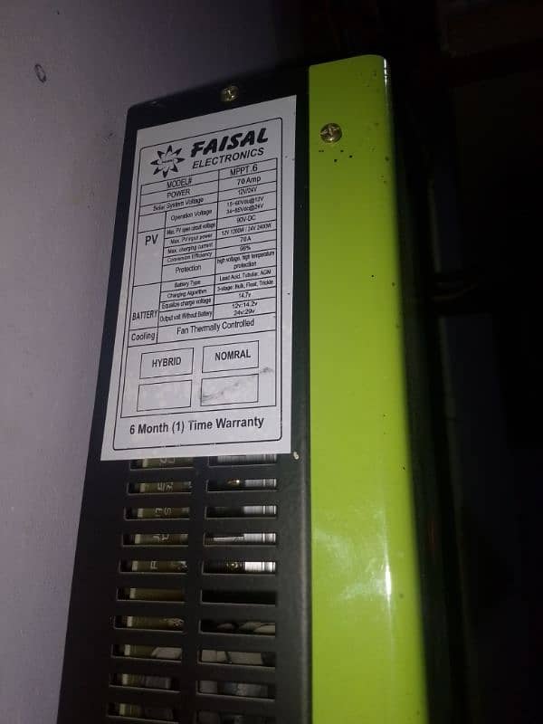 Faisal mppt 70 amp running condition 4month warranty ma he 1