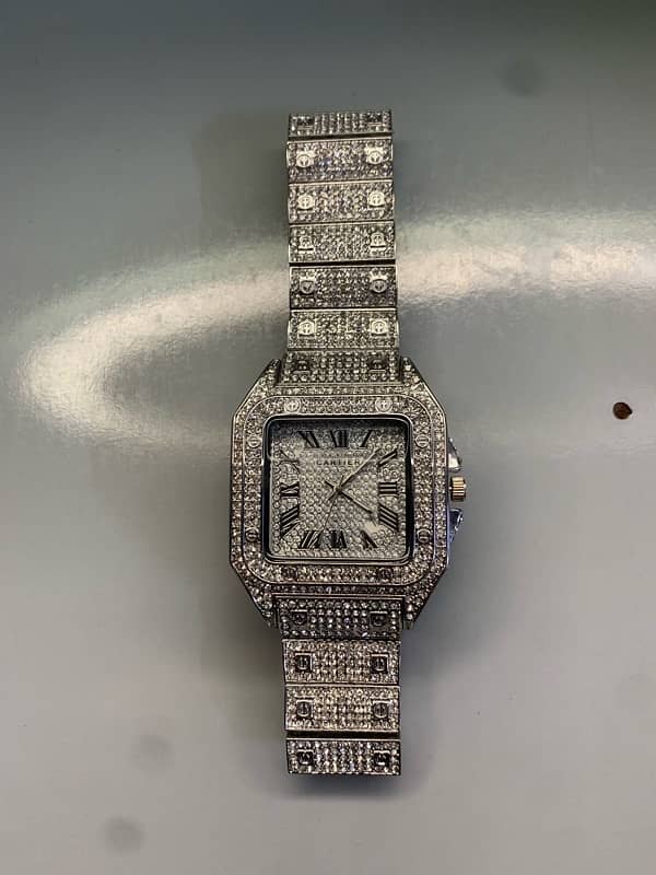 iced out (watch and bracelet) pair original new condition picture 2