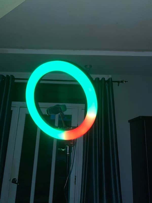 Rgb led soft ring light with tripod 12