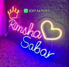 neon sign | couple names | neon light | 3d neon|sign board/03125663703