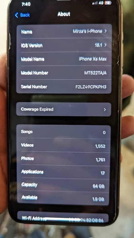 Xs max pta 64gb 2