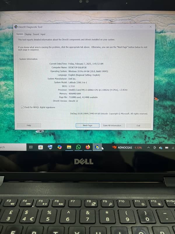 Dell Latitude 13” 3390 2 in 1 - 128/4GB Touch and Keyboard 5