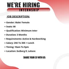 Internship Available