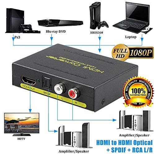 Vellbox YPbPr+SPDIF to HDMI Converter, Component YPbPr Video SPDIF 5