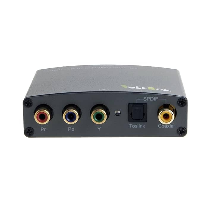 Vellbox YPbPr+SPDIF to HDMI Converter, Component YPbPr Video SPDIF 12