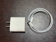 Apple genuine charger and cable type C to lightning.