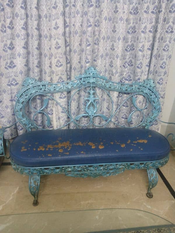 Antique rod iron sofa set 2