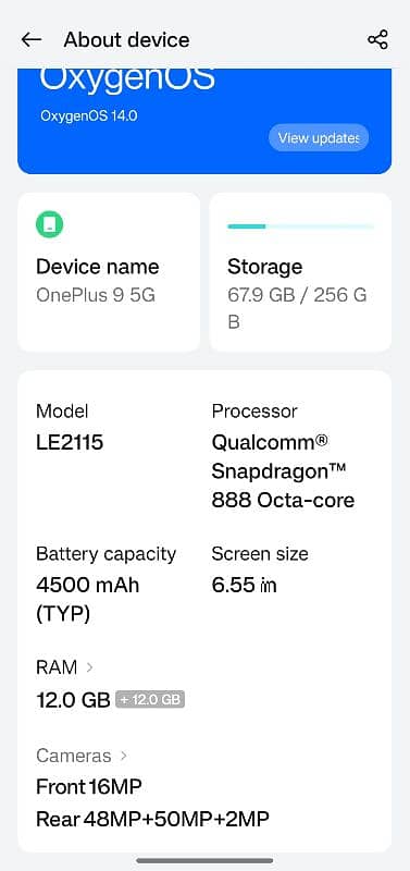 OnePlus 9 12/256. Life Time PTA 6