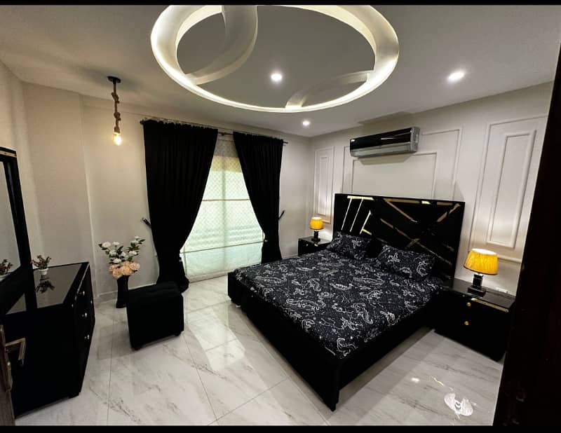 1 Bedroom VIP Full furnish flat per day available in Bahria town Lahore 19