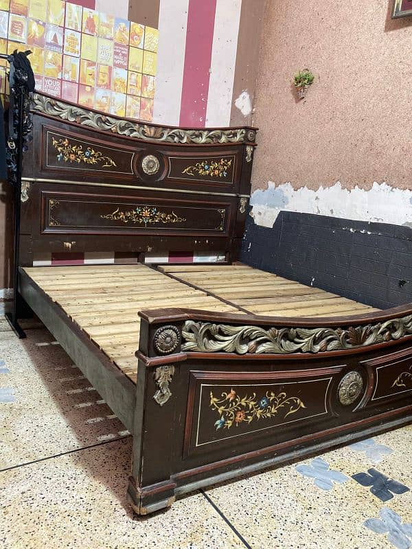 wooden bed urgent sale 1