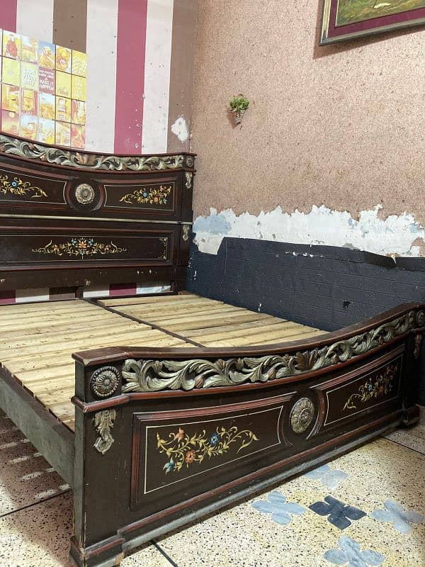 wooden bed urgent sale 3