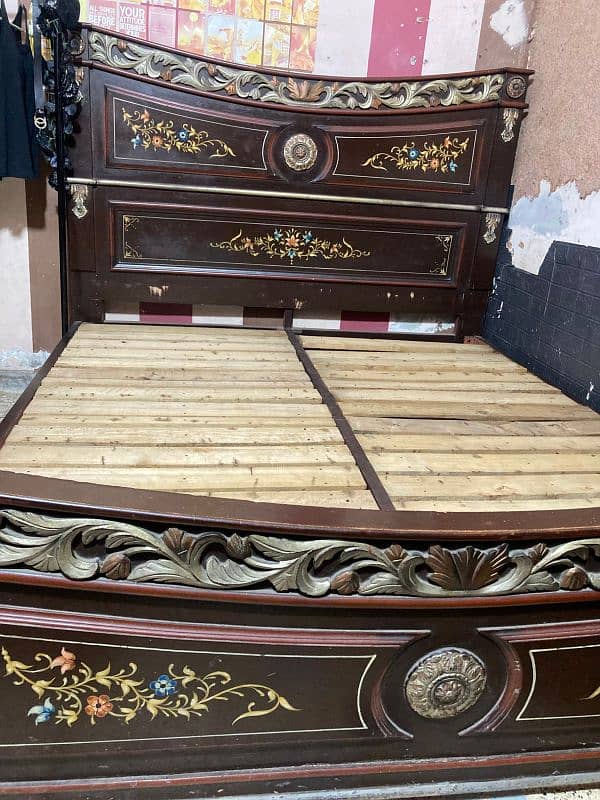 wooden bed urgent sale 4