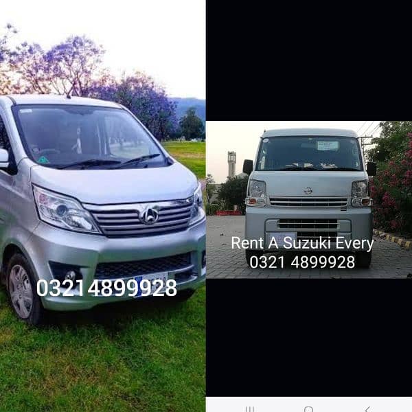 rent a car / Suzuki every for rent/ changan karvaan for rent 0
