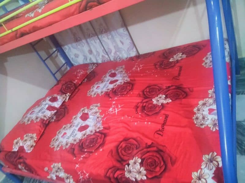 inported king bed and single bed with 2 mattress 1