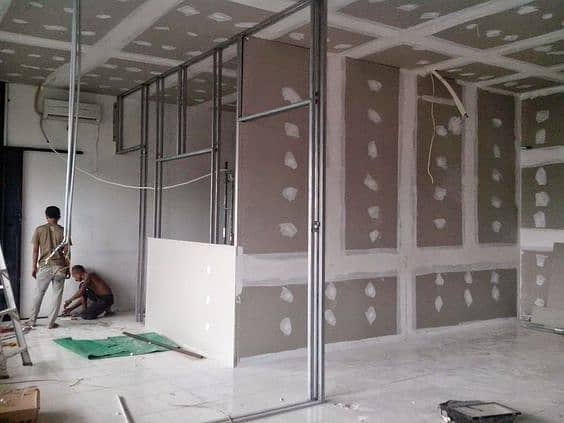 FALSE CEILING, GYPSUM BOARD & GLASS PARTITION, OFFICE RENOVATION 7