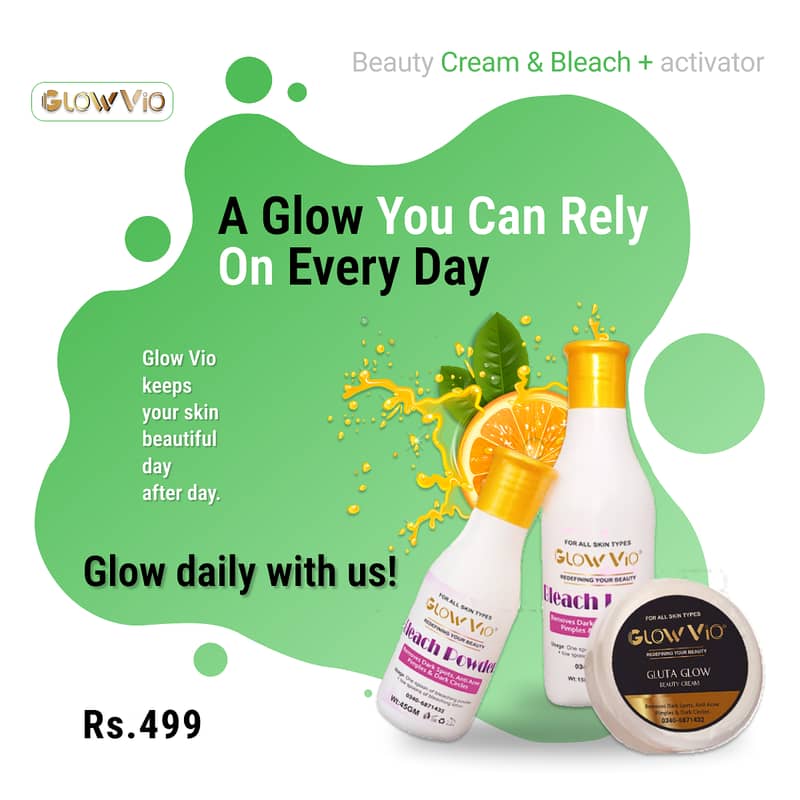 Full Pakege Rs:499  Natural Glow with GlowVio! 12