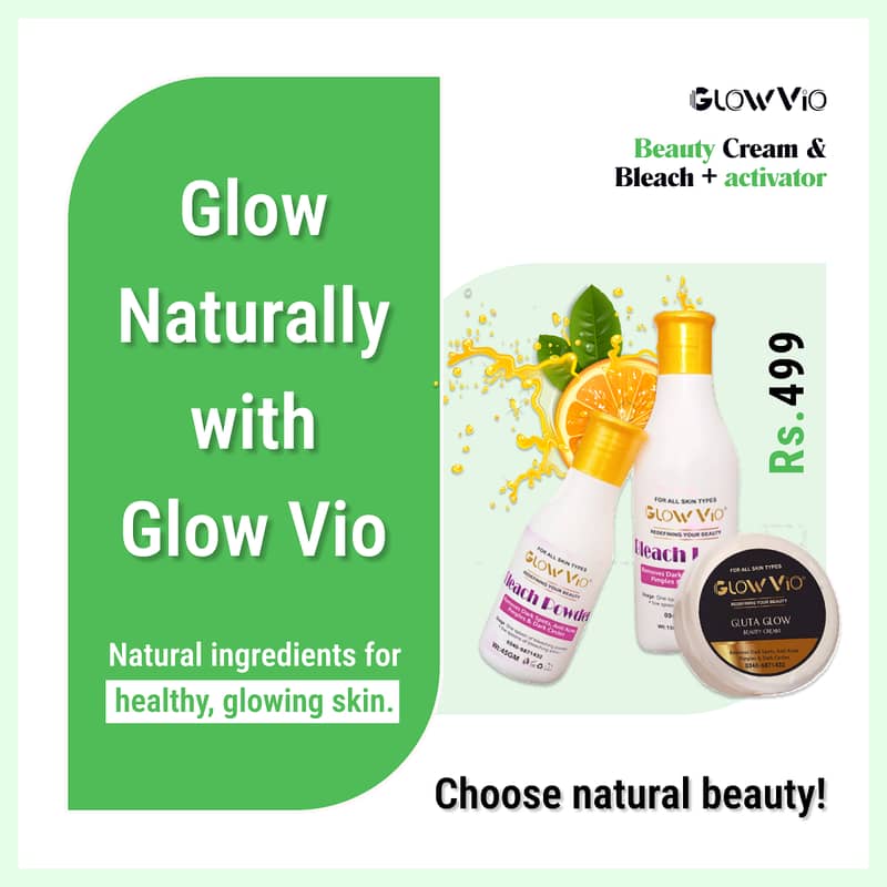 Full Pakege Rs:499  Natural Glow with GlowVio! 15