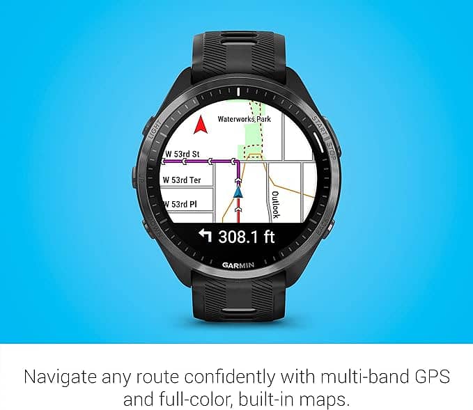 Garmin - Forerunner 965 GPS Titanium 47 mm Fiber-reinforced polymer 4