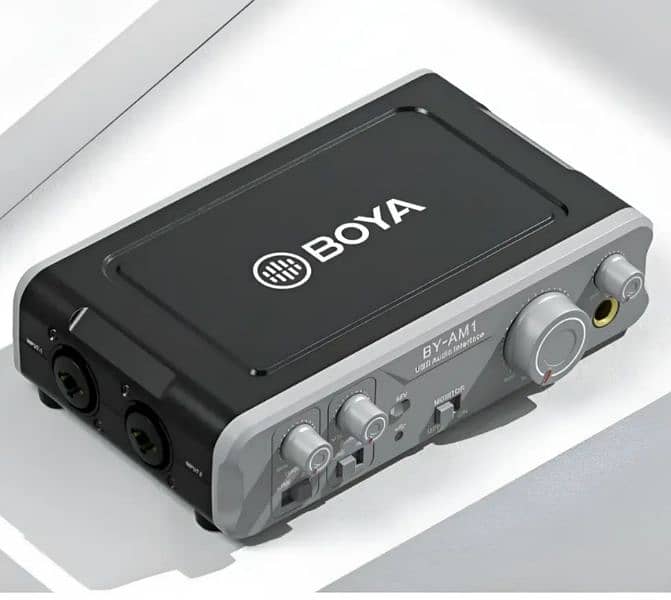 Boya Audio Interface for Podcasting with 2 XLR inputs 0