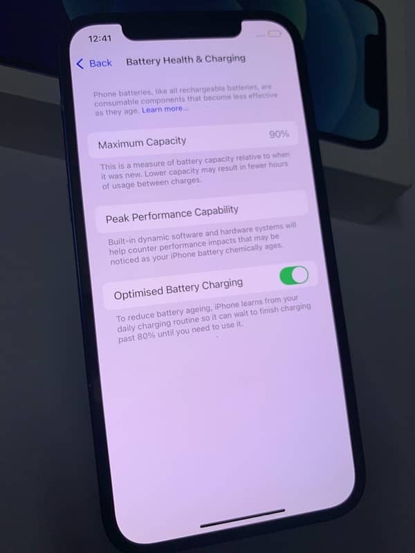 I Phone 12 128GB PTA Approved with Box 7