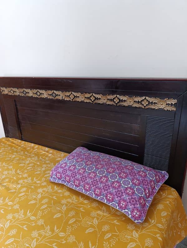 Wooden Double Bed with Mattress 3