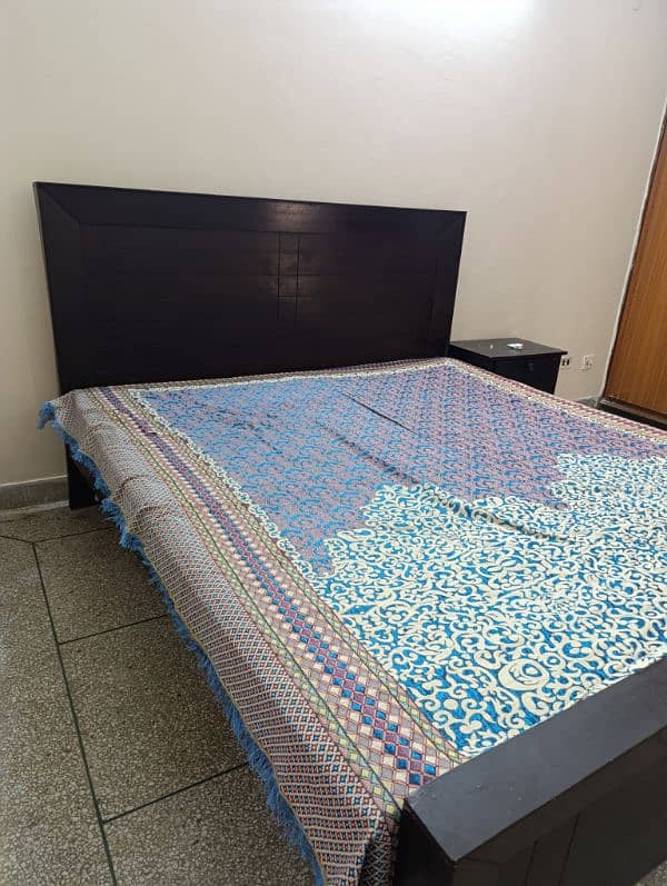 Wooden double bed with Mattress 2