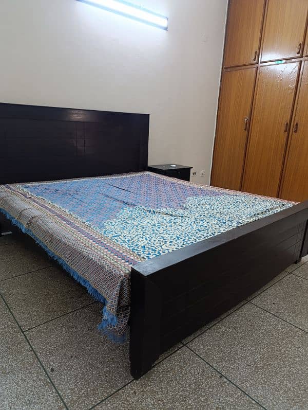 Wooden double bed with Mattress 4