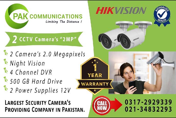 2 CCTV Cameras Package (Authorized Dealer) 0