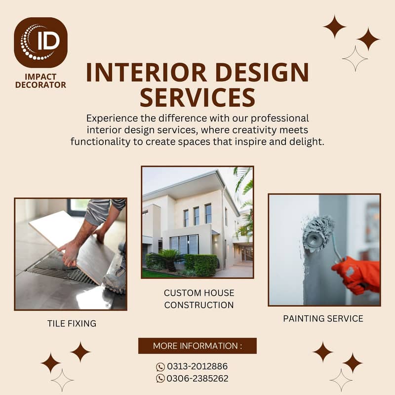 Home Construction Service Renovation - Tile fixing - interior designe 0