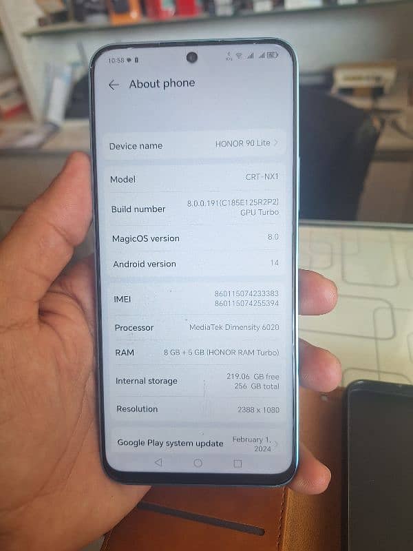 I m selling my phone honor 90 Lite Which I brought from South Africa. 2